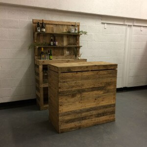 back bar with shelving