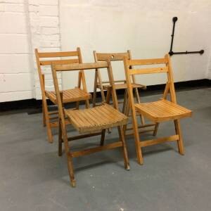 wooden folding chair hire