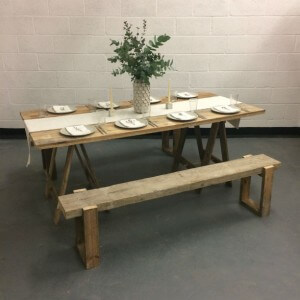 rustic table hire