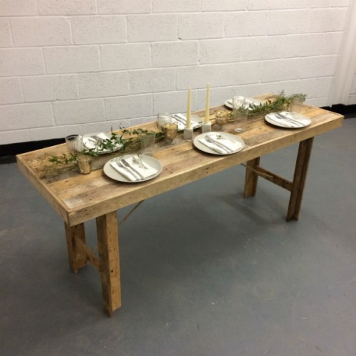 Wooden Table Hire Wedding Furniture